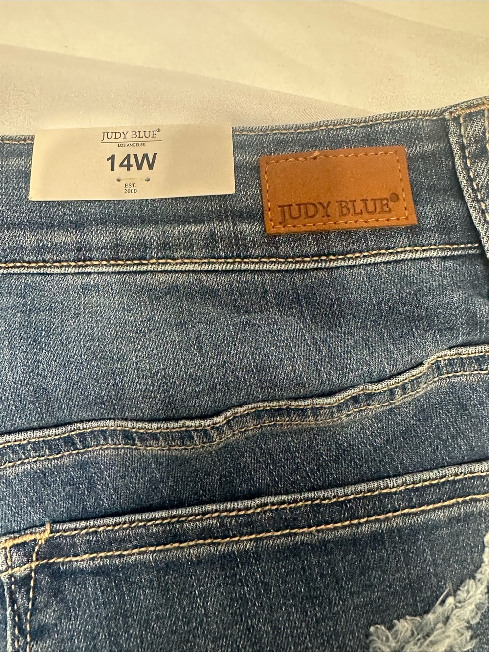Judy Blue Women’s 14W High Waist Skinny Jeans Button Fly Distressed NWT - Picture 5 of 7